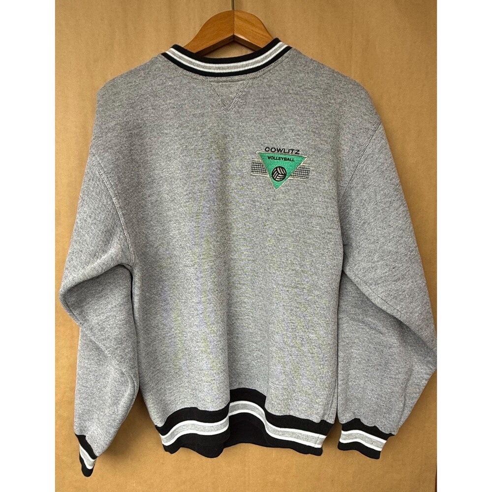 Vintage Gray Cowlitz Volleyball Crewneck Sweatshirt - Size Large -
